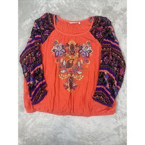 Women’s Soft Surroundings Blame Rio Top Embroidered Multicolored Plus Size 3X